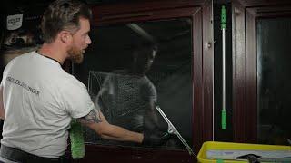 How To Squeegee A Window Like A Pro | TRAD-MAN ACADEMY