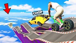 GTA 5 CHOP PERFORMED SUPER MEGA STUNTS IN MEGA RAMP