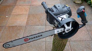 Brushcutter hack - chain saw attachment