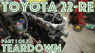TOYOTA 22RE ENGINE REBUILD - Part 1/2 - Teardown and analysis of a poor running 22R Toyota legend!