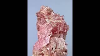 【礦物標本】菱錳礦與水晶共生 Rhodochrosite with Quartz