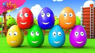 Colorful Eggs | Learning Colors Song | BluLoo Nursery Rhymes & Kids Songs