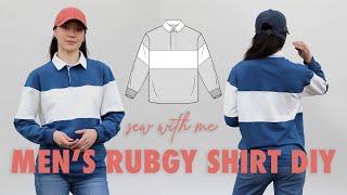 Men's & Unisex Rugby Shirt DIY | How to sew polo shirt - sewing tutorial