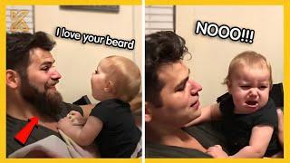 Babies React When Dads Shave Their Beards For The First Time #1 | Kingdom Of Discovery