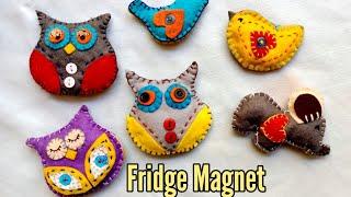 How to make Fridge Magnet / Felt paper fridge magnet / DIY Fridge magnet