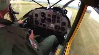 Cessna L19 O-1 Bird Dog directional control during landing! Watch at the stick and rudder movements!