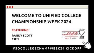 Welcome to Unified College Championship Week 2024: Randy Scott