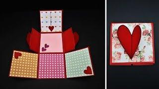 DIY Heart Lock Accordion Card Tutorial for Valentines Day / Anniversary / Birthday | Handmade Cards