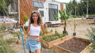 Alone In A Tiny House | Caught in a Heavy Rain Storm - My Daily Routine