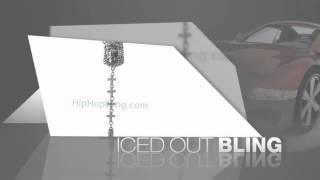 Black Jesus Piece Fully Iced Out Cross Link Rosary Necklace