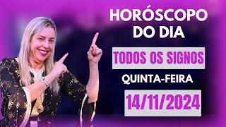 Horóscopo de hoje 14/11/24, QUINTA-FEIRA, previsão para todos os signos! amor, saúde, dinheiro..