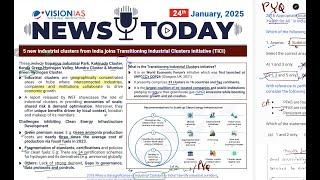 24 January 2025 DAILY CURRENT AFFAIRS PYQ ANSWER WRITING VISION IAS NEWS  THE HINDU INDIAN EXPRESS