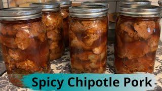 Pressure Canning Spicy Chipotle Pork