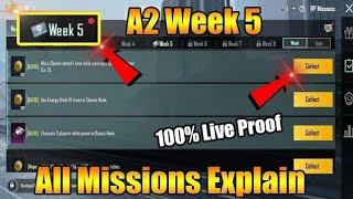 PUBG/BGMI A2 Week 5 Missions Explain|| A2 WEEK 5 MISSIONS ||