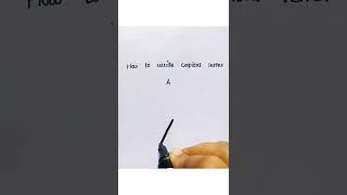 How to write  Alphabet capital letter A?