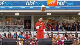 His Majesty The King Delivering The Speech To Those Bhutanese Living In Perth Australia || King