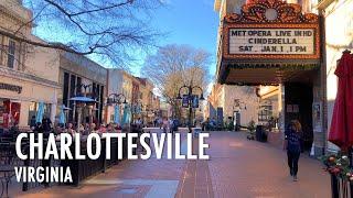 Charlottesville Virginia - Downtown Walking Tour【4K】