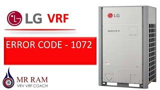 LG VRF ERROR CODE-1072(English)