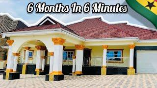 6 Months In 6 Minutes! | Building A 7 Bedroom House In Ghana | WeBuild GHANA