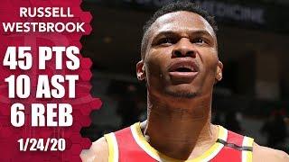 Russell Westbrook drops season-high 45 points for Rockets vs. Timberwolves | 2019-20 NBA Highlights