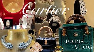 CARTIER, GUCCI, VAN CLEEF & ARPELS 2025 -NEW GUCCI BAGS!- Paris Fashion Vlog in 4K