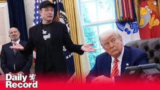 Donald Trump gives Elon Musk an Oval Office send-off