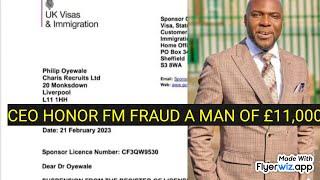 REVR. PHILIPS OYEWALE DUPED SOMEONE OF £11,000