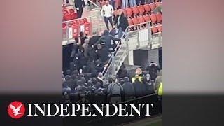 AZ Alkmaar fans invade West Ham’s family stand