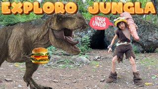 EXPLORO la Jungla del T REX y me como su HAMBURGUESA