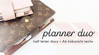 planner duo | half letter discbound planner + a6 hobonichi techo