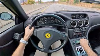 1999 Ferrari 550 Maranello Fiorano Handling Package - Driving The Gated Manual V12 (POV Review)