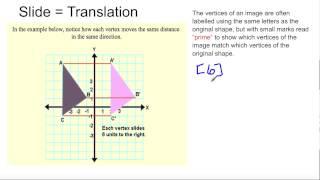 Lesson 7.2: Translations on a Coordinate System