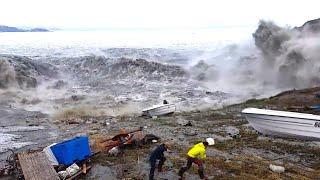 GREENLAND TSUNAMI: Fishermen Run For Their Lives - Camera 3