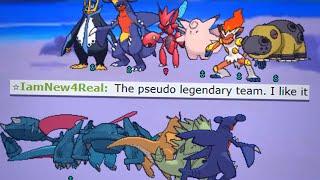 FULL PSEUDO LEGENDARY TEAM on POKEMON SHOWDOWN!