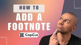 ~ How Do You Make Text Stick to Your Video? Easy CapCut Trick for Adding Repeating Footnotes!