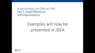 Audit Efficiencies with Data Analytics