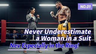 Never Underestimate a Woman in a Suit… Especially in the Ring!#KungFu #martialarts #boxing #ai