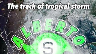 Track of Tropical Storm Alberto (2024)