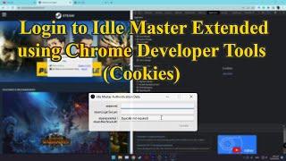 Login to Idle Master Extended using Cookies | Chrome Developer Tools