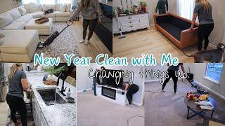 New Year Clean with Me | Cleaning Motivation 2024 | New Year Changes | Artisan Wide Leather Sofa