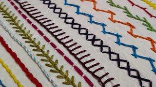 19 Basic Hand Embroidery Stitches Sampler for Absolute Beginners