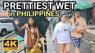 PRETTIEST WET EXPERIENCE | RAINY WALK at DOWNTOWN NOVALICHES PHILIPPINES [4K] 