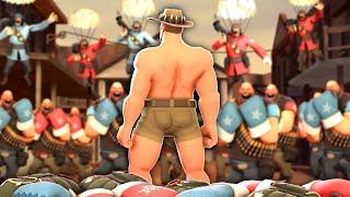 [TF2] 64 Players VS Saxton Hale CHAOS!!!!!