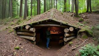 Man Builds A Cabin Using Wooden Planks Alone | Step to Finish @PaddysBushcraft