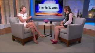 Amy Robach - short white dress and tan high heels - July 24, 2014