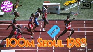 Athletics - Men's 100m Final Seoul 1988 - Ben Johnson / Carl Lewis