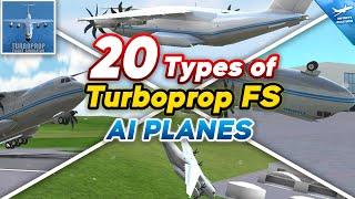 20 Types Of TFS AI PLANES - Turboprop Flight Simulator