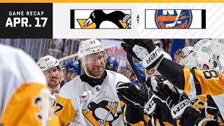 GAME RECAP: Penguins at Islanders (04.17.24) | Carter Plays 1,321st And Final NHL Game