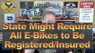State Might Require All E-Bikes to Be Registered and Insured