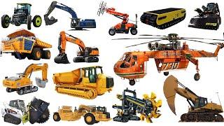 Top Excavator & muscle equipments working. Hammer, grapple, digger, auger, ripper, skycrane, MPK06